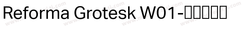 Reforma Grotesk W01字体转换